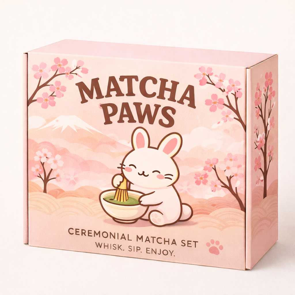 Momo Matcha Set – Cute Ceremonial Matcha Gift Set | Matcha Paws